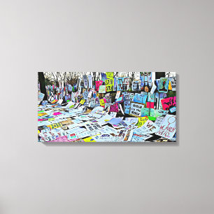 Lienzo La prueba preliminar de marzo de las mujeres firma