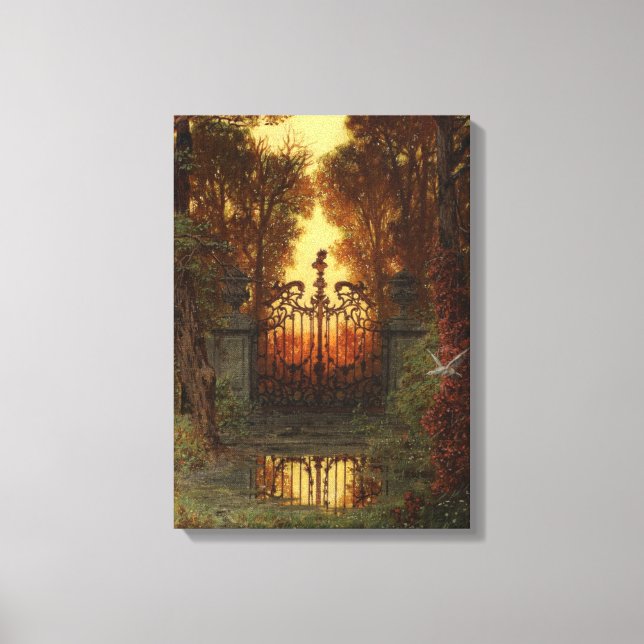 Lienzo La Puerta del Castillo (por Ferdinand Knab) (Anverso)