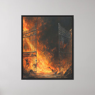 Lienzo La Puerta del Infierno - Pintura de aceite de époc
