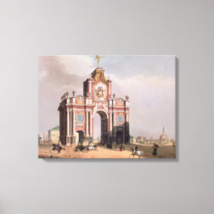 Lienzo La puerta roja en Moscú