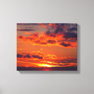 Lienzo La puesta de sol más perfecta