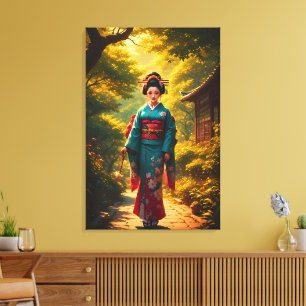 Lienzo La Radiancia de un Kimono