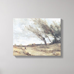 Lienzo La ráfaga del viento, c.1865-70