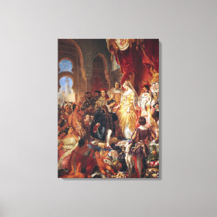 Lienzo La recepción de Cristóbal Colón