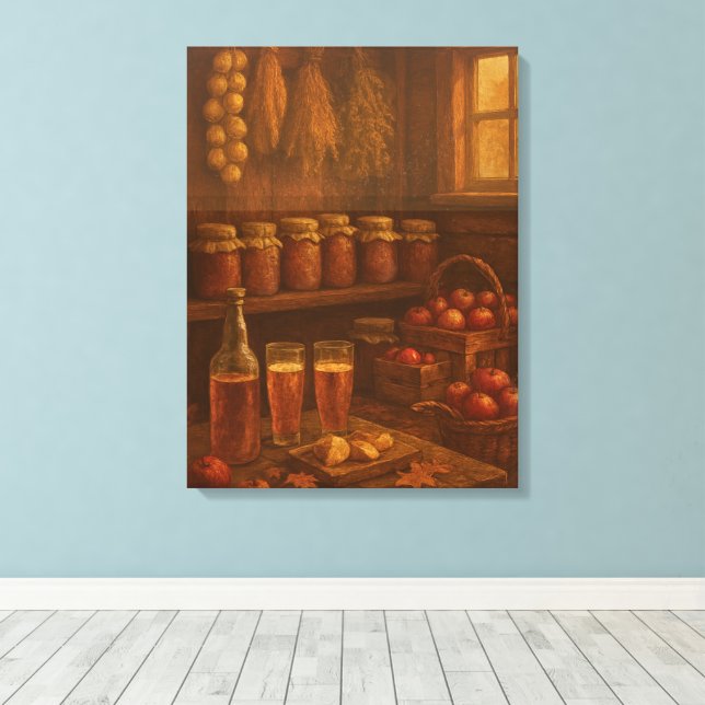Lienzo La Recompensa del Otoño - Celebración de la Cosech (Insitu (piso de madera))