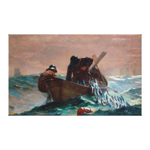 Lienzo La red de arenques de Winslow Homer (1885)