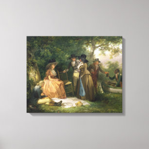 Lienzo La refracción del pescador (aceite en lona)