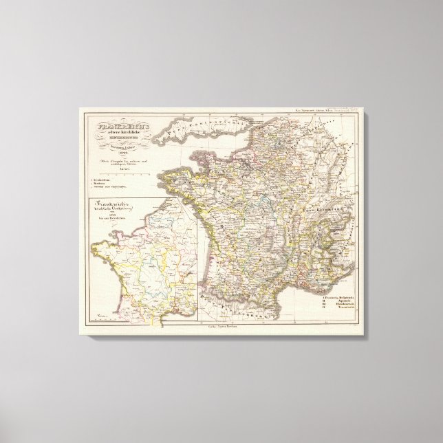 Lienzo La religión más antigua de Francia (Anverso)