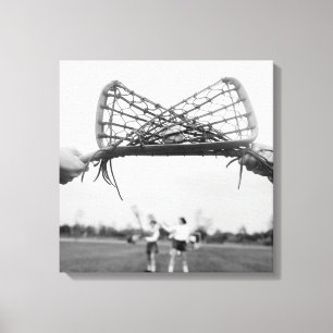 Lienzo La reproducción comienza en un equipo de lacrosse