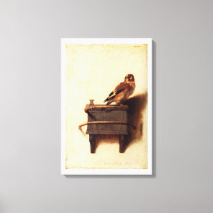 Lienzo La reproducción del Jilguero de Carel Fabritius