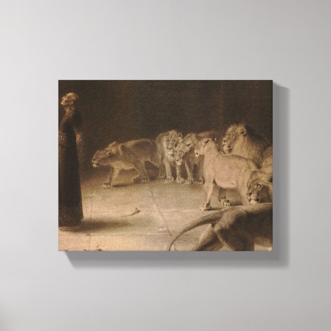 Lienzo La respuesta de Daniel al rey de Briton Riviere (Anverso)