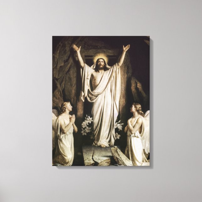 Lienzo La resurrección de Carl Bloch (Anverso)