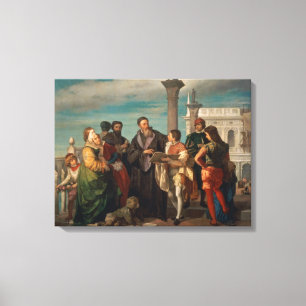 Lienzo La reunión entre Titian (1488-1576) y Verones