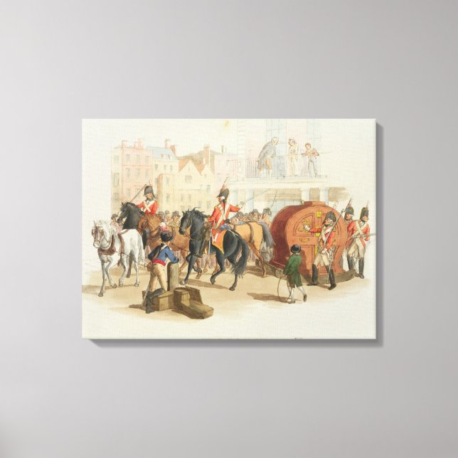 Lienzo La rueda de la lotería, grabada por el artista, 18 (Anverso)