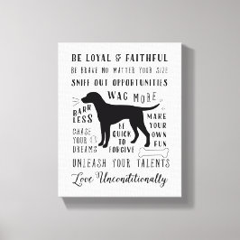 Lienzo La sabiduría del perro Reglas de la Casa del Masco