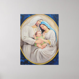 Lienzo La Sagrada Familia: Retrato del Amor Divino