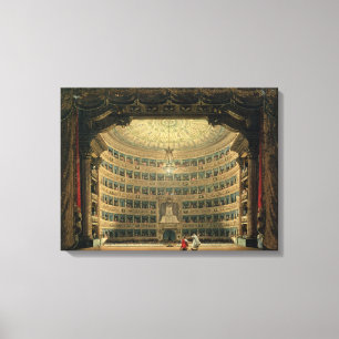 Lienzo La Scala, Milano, durante un funcionamiento
