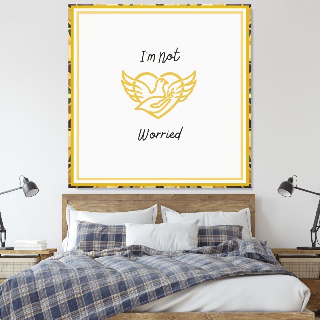 Lienzo La Seguridad Dorada - Mateo 6:25 (Insitu(Dormitorio))