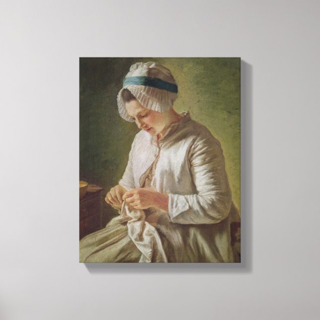 Lienzo La señora o la joven que trabaja (Anverso)