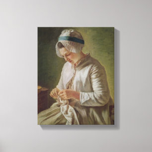 Lienzo La señora o la joven que trabaja