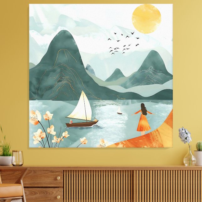 Lienzo La serenidad en el mar (Insitu (Sala de estar))