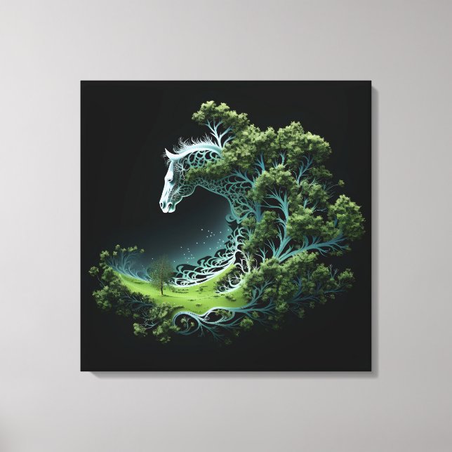 Lienzo La silueta de la naturaleza ecuánime (Anverso)