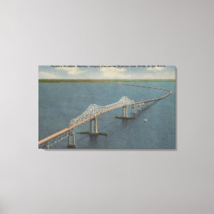 Lienzo La sol Skyway BridgeFlorida de la Florida