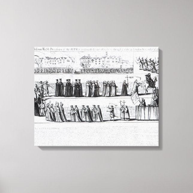 Lienzo La solemne procesión burlona (Anverso)