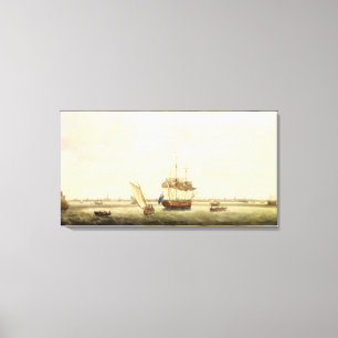 Lienzo La "sorpresa" fragata en el ancla del Gran Yarmout