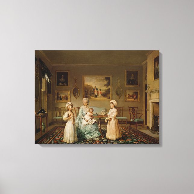 Lienzo La Sra. Congreve y sus hijos (Anverso)