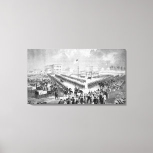 Lienzo La sublevación de Santee Siux, Mankato, Minnesota,