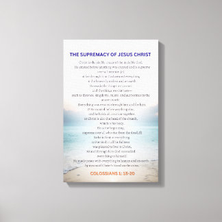 Lienzo La Supremacía De Jesucristo - Colosenses 1:15-20