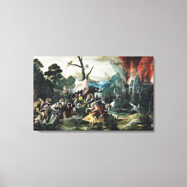 Lienzo La tentación de San Antonio (Anverso)