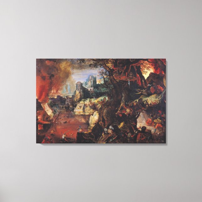 Lienzo La tentación de San Antonio (Anverso)