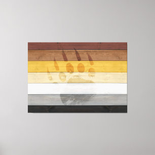 Lienzo La textura del suelo de madera de la bandera del O