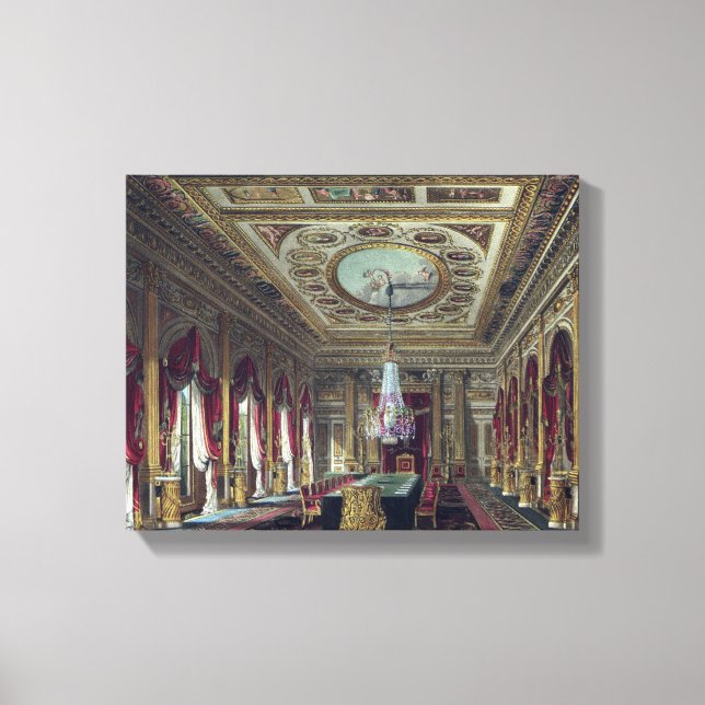 Lienzo La Throne Room, Carlton House, de 'The History (Anverso)
