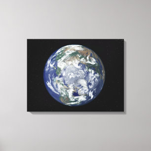 Lienzo La tierra completamente encendida se centró en el