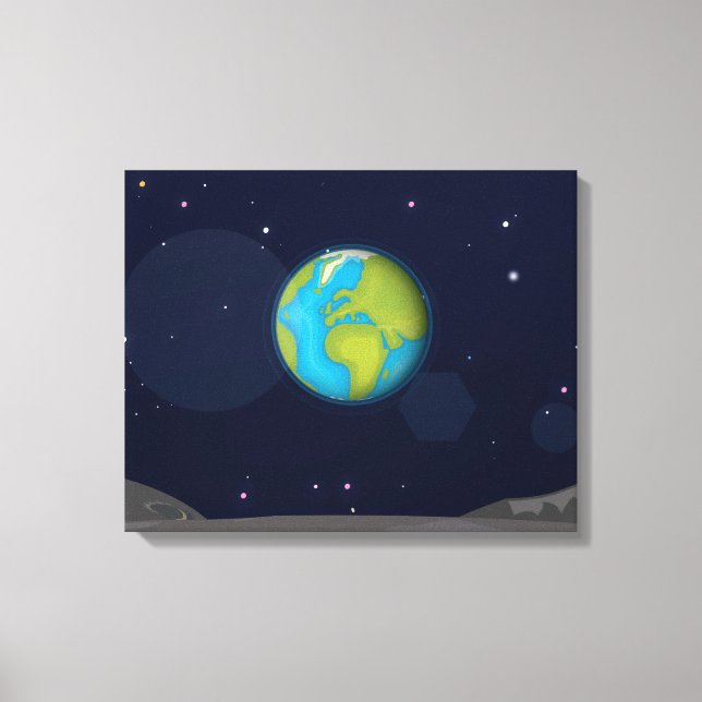 Lienzo La Tierra desde la Luna (Anverso)