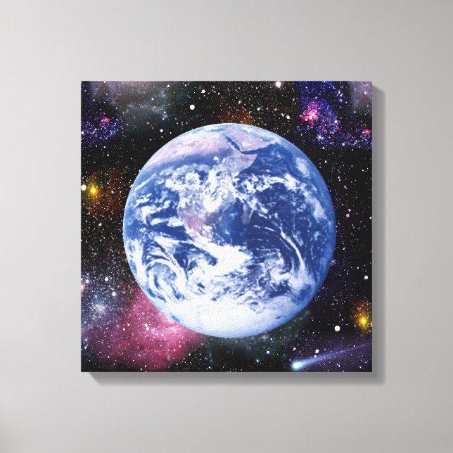 Lienzo La Tierra en el espacio (Anverso)