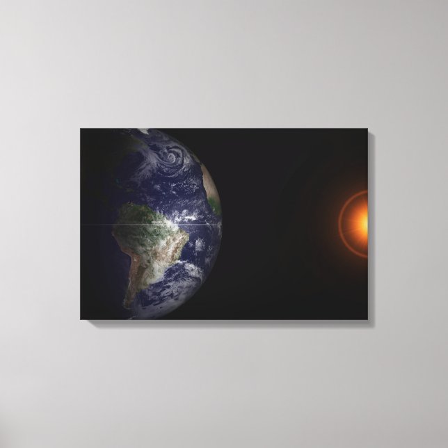 Lienzo La Tierra En Su Equinoccio. (Anverso)
