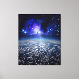 Lienzo la tierra y el universo, el mundo hermoso sanando