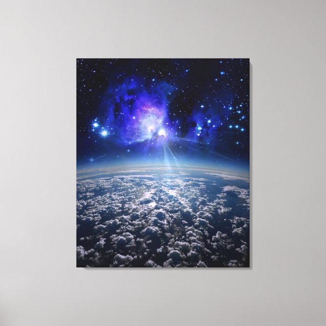 Lienzo la tierra y el universo, el mundo hermoso sanando  (Anverso)