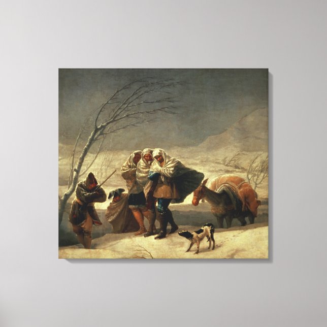 Lienzo La tormenta de nieve, 1786-87 (Anverso)