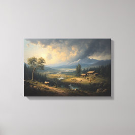 Lienzo La tormenta que pasa sobre Alpine Meadows