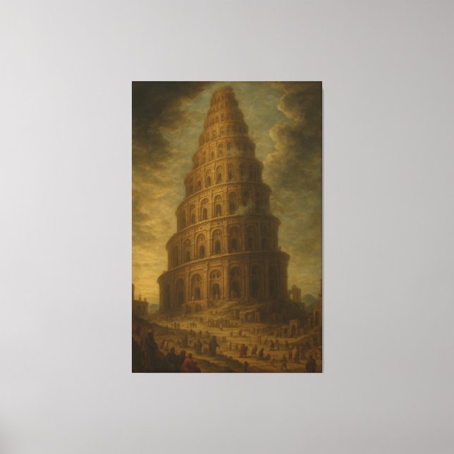 Lienzo La Torre de Babel (Anverso)