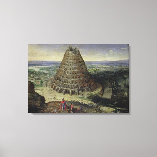 Lienzo La Torre de Babel, 1594 (Anverso)