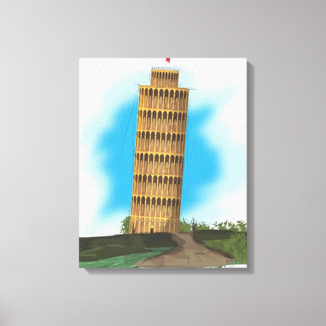 Lienzo La Torre inclinada de Pisa (Anverso)