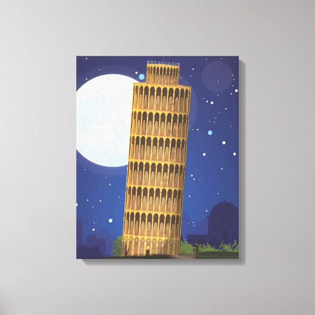 Lienzo La Torre inclinada de Pisa (Anverso)