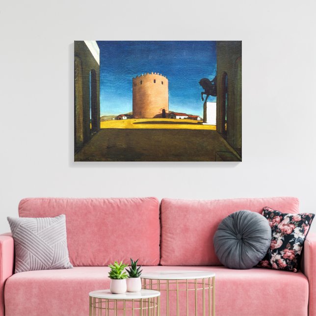 Lienzo La Torre Roja | Giorgio de Chirico |  (Insitu (Sala de estar))