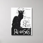 Lienzo La tournée du Chat Noir<br><div class="desc">Un estilo de arte pop blanco y negro,  escrito por el pintor suizo Theophile Steinlen,  poster de arte de 1896. "Chat Noir" es francés para "gato negro".</div>